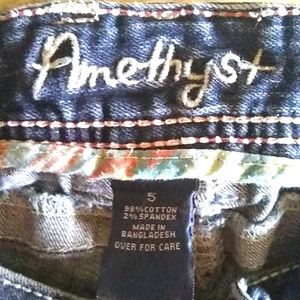 Amethyst Shorts. jeans, torn style